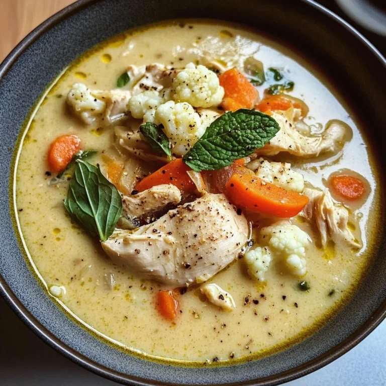30-Minute Anti-Inflammatory Cauliflower Chicken Soup Recipe
