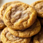 Chewy Pumpkin Snickerdoodle Cookies
