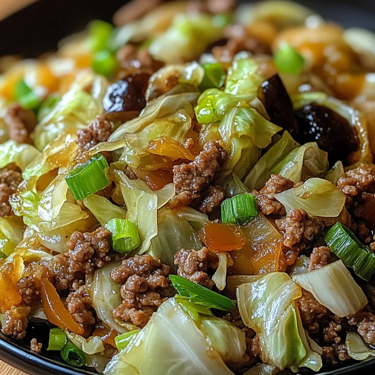 Chinese Ground Beef and Cabbage Stir-Fry