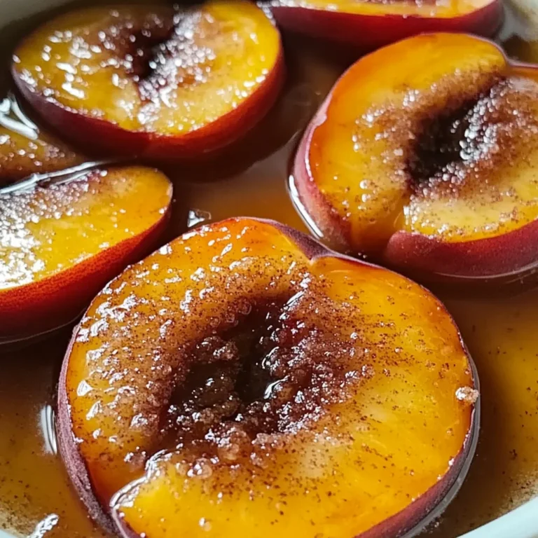 Cinnamon Sugar Baked Peaches