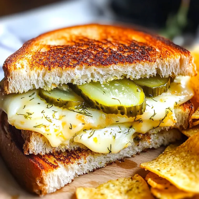 Crispy Dill Pickle Grilled Cheese Sandwich - theamazingfood