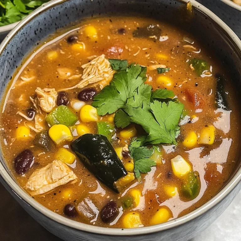 Easy Chicken, Poblano, and Black Bean Soup (Small Batch)