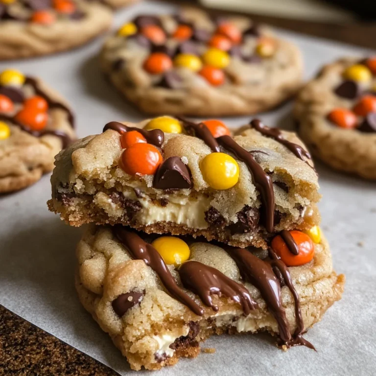 Gooey Reese’s Cheesecake Cookies