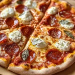 Hot Honey Pepperoni Ricotta Pizza : Sweet and Spicy