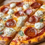 Hot Honey Pepperoni Ricotta Pizza : Sweet and Spicy