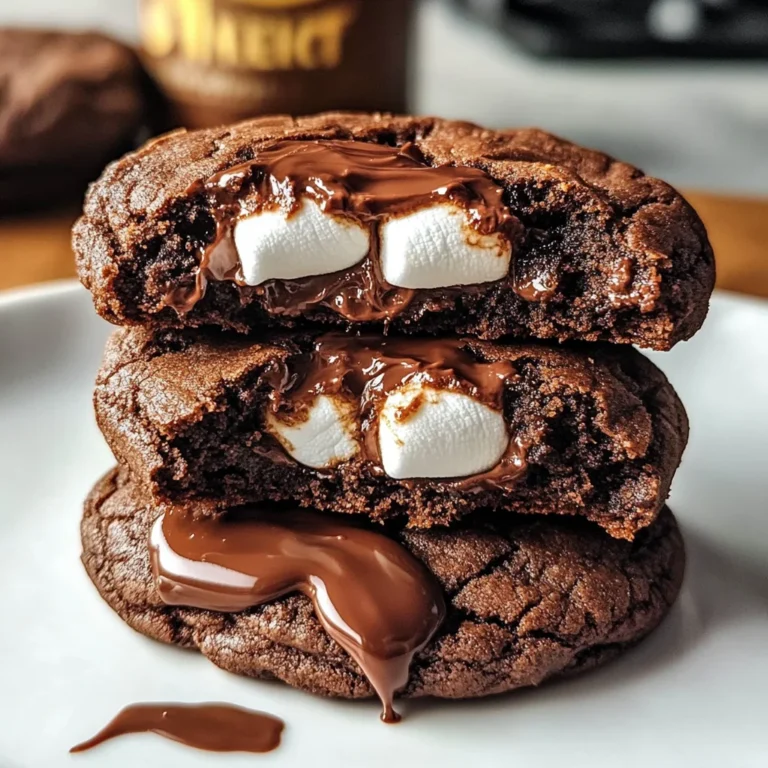 Marshmallow and Nutella Stuffed Chocolate Cookies