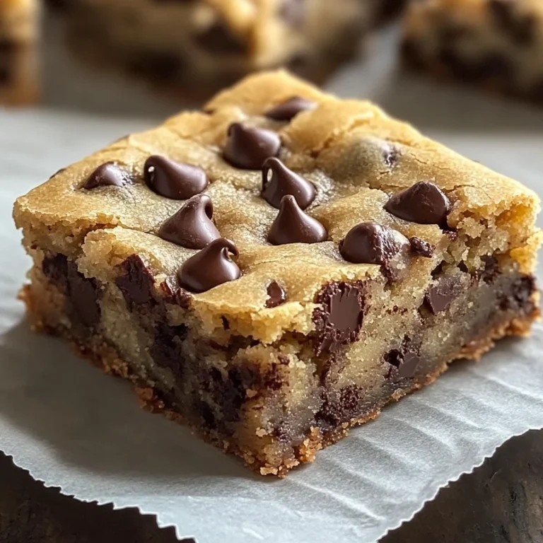 Melt-in-Your-Mouth Chocolate Chip Cookie Bars