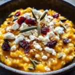 Baked Pumpkin Goat Cheese Risotto