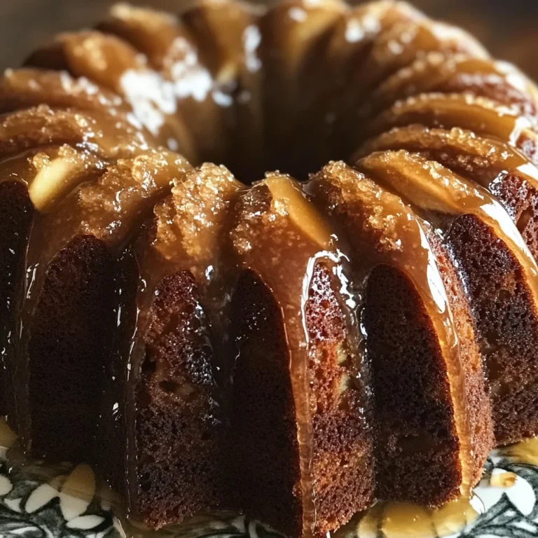 Brown Sugar Glazed Apple Bundt Cake