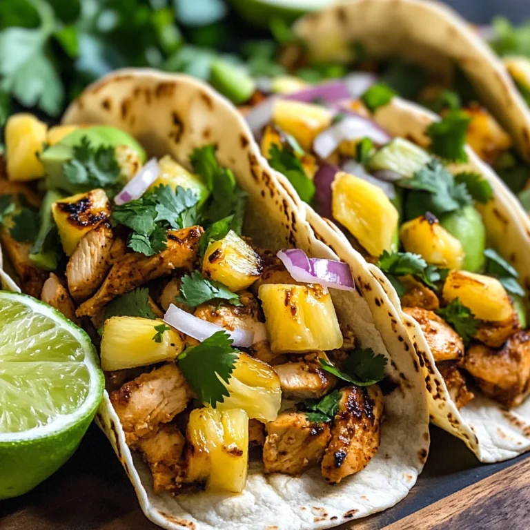 Chipotle Pineapple Chicken Tacos Recipe