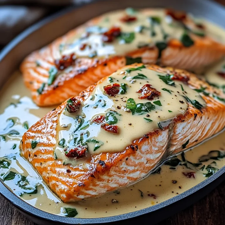 Creamy Garlic Butter Tuscan Salmon