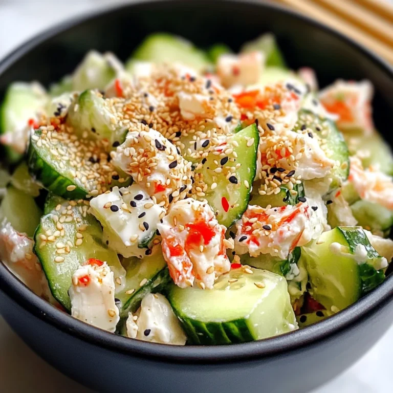 Easy California Roll Cucumber Salad