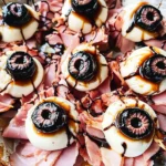 Halloween Antipasto Eyeballs Appetizer