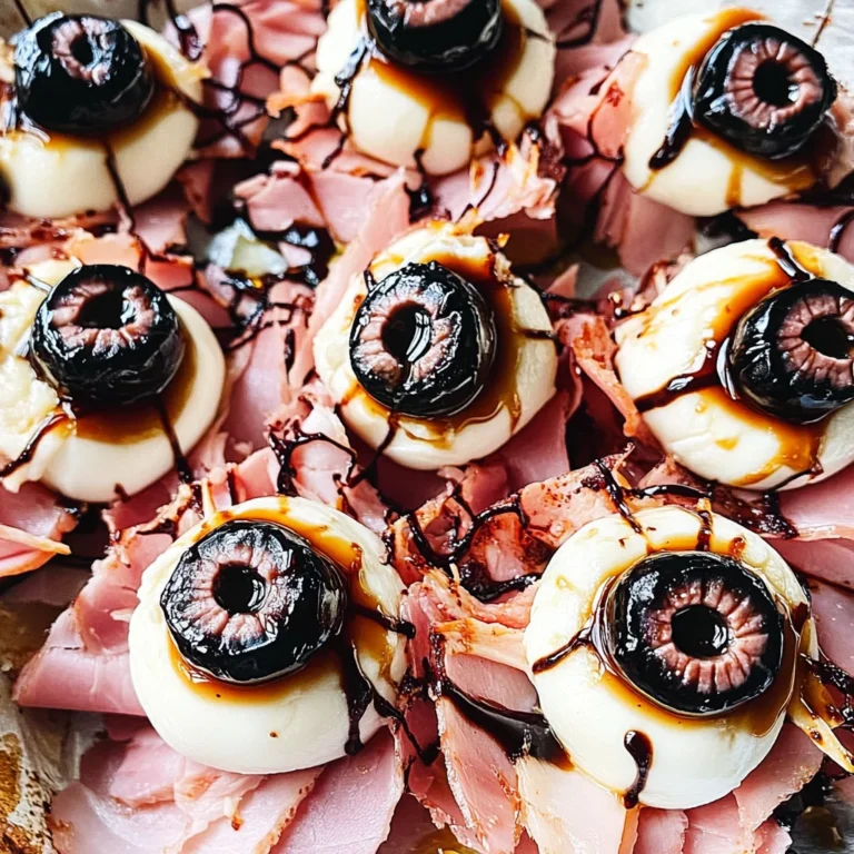 Halloween Antipasto Eyeballs Appetizer