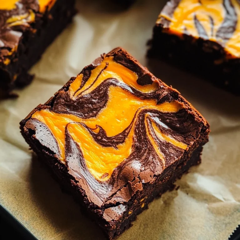 Halloween Cream Cheese Swirl Brownies