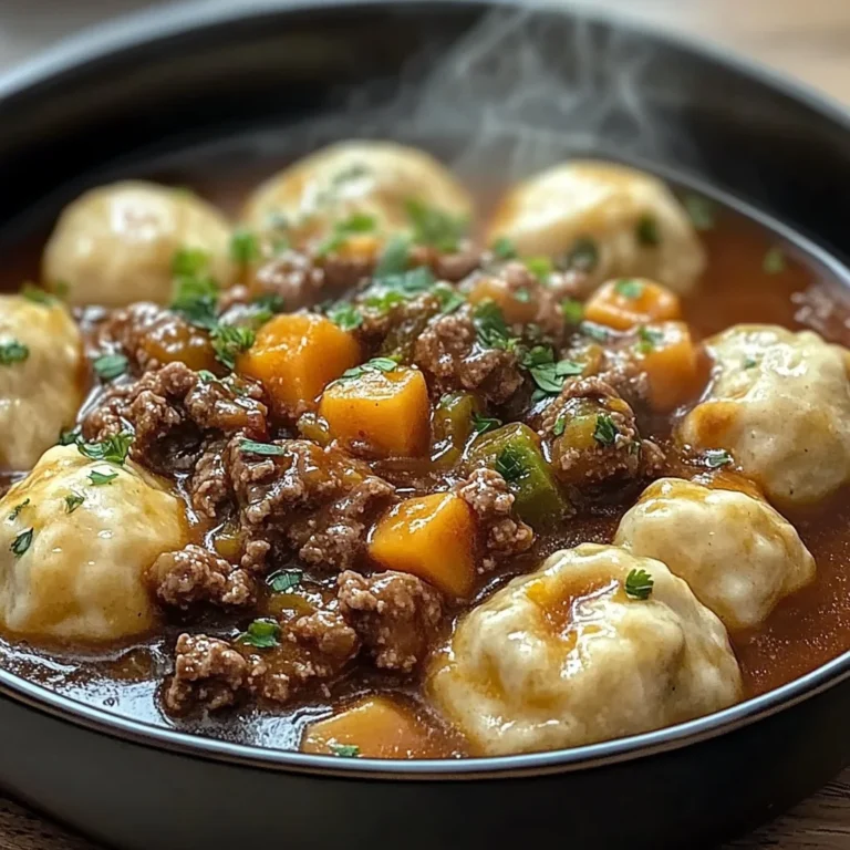 Hearty Ground Beef and Dumplings : Perfect Dinner