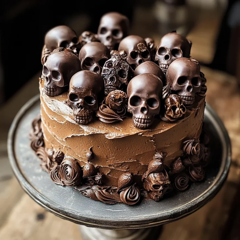 High Altitude Ginger Chocolate Skull Cake for Halloween