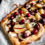 Roasted Pear, Cranberry, and Brie Flatbread Recipe