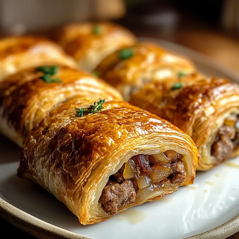 Savory French Onion Sausage Rolls