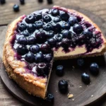 Simple Blueberry Basque Cheesecake