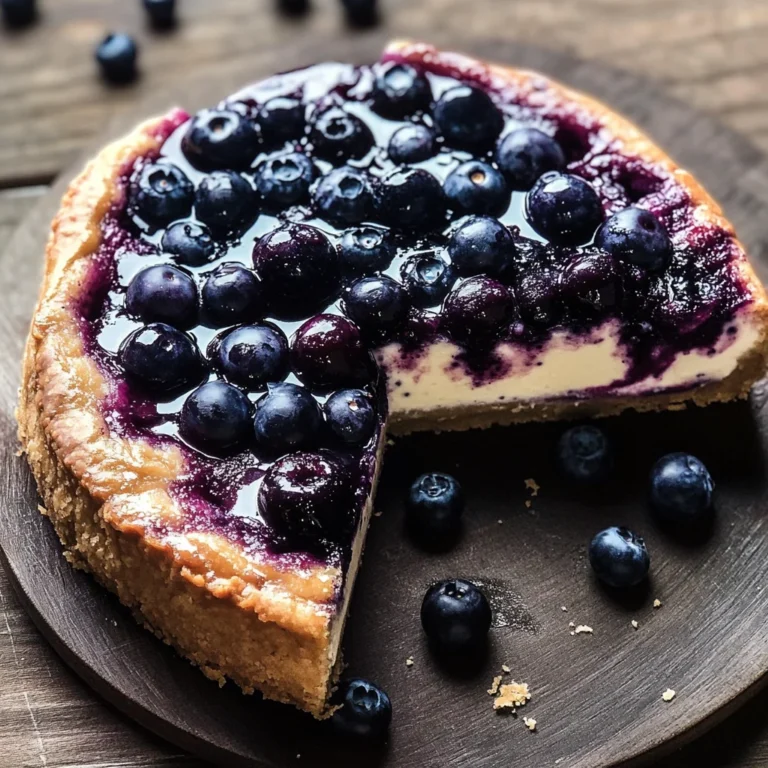 Simple Blueberry Basque Cheesecake