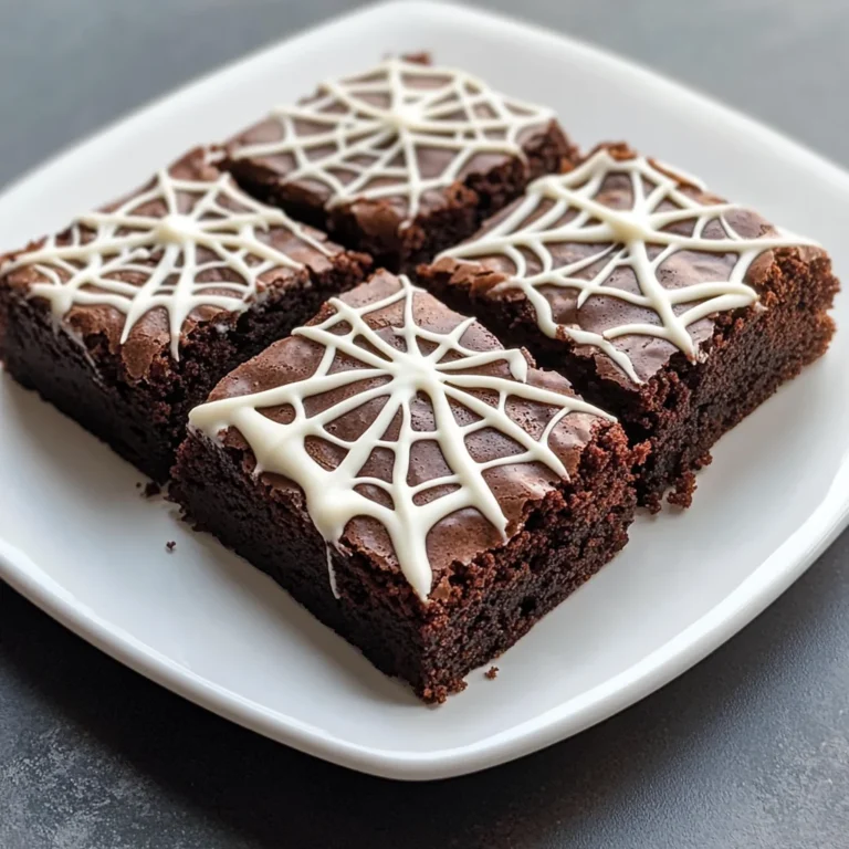 Spider Web Brownies