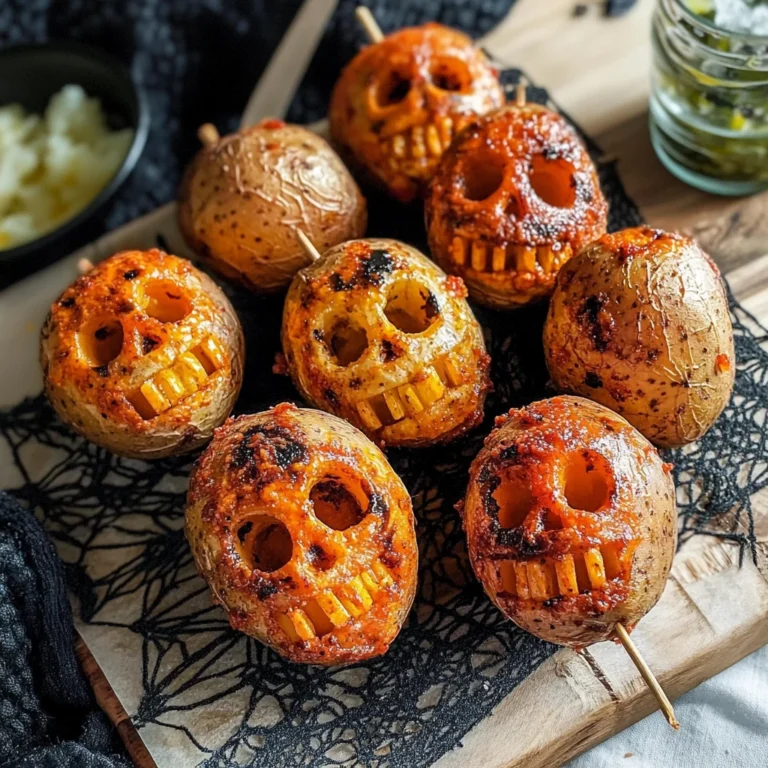 Spooky Halloween Skull Potatoes