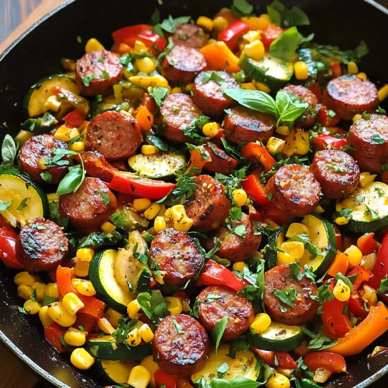 Summer Sausage Skillet with Andouille Sausage