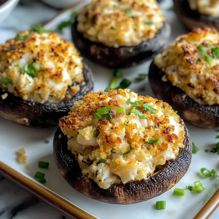 Tasty Crab Stuffed Portobello Mushrooms