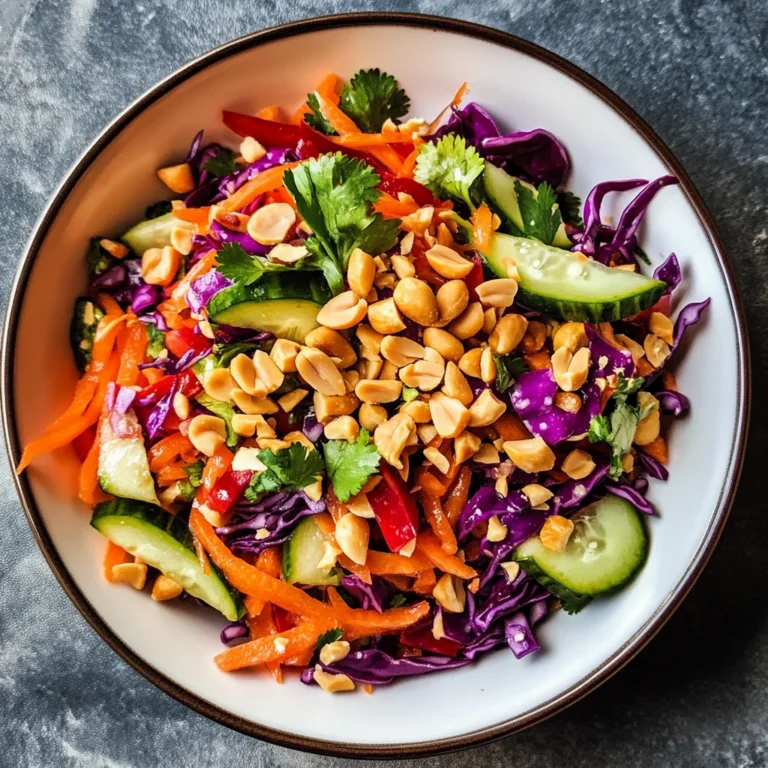Thai Peanut Crunch Salad with Spicy Lime Dressing