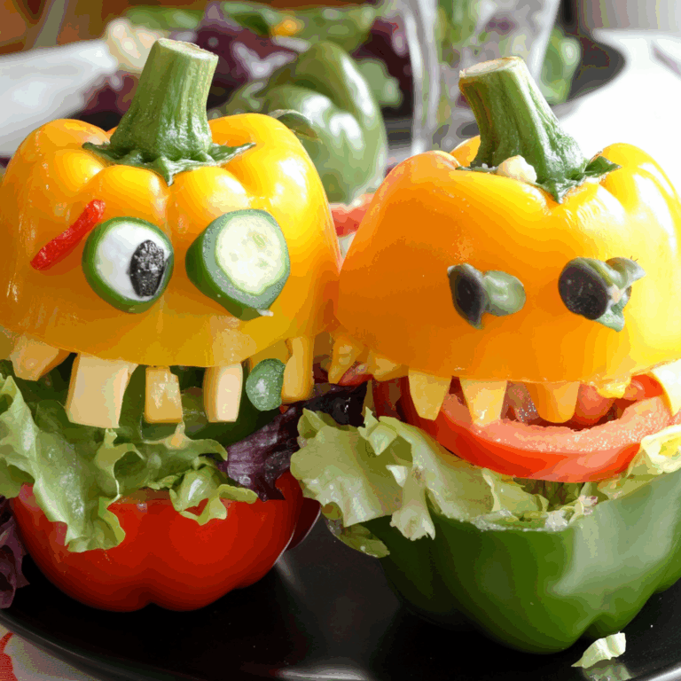 Monster Bell Pepper Salad Cups