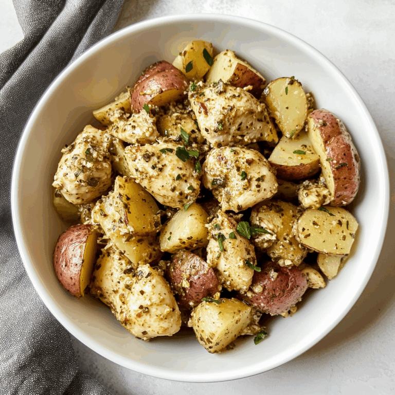 Slow Cooker Garlic Parmesan Chicken and Potatoes
