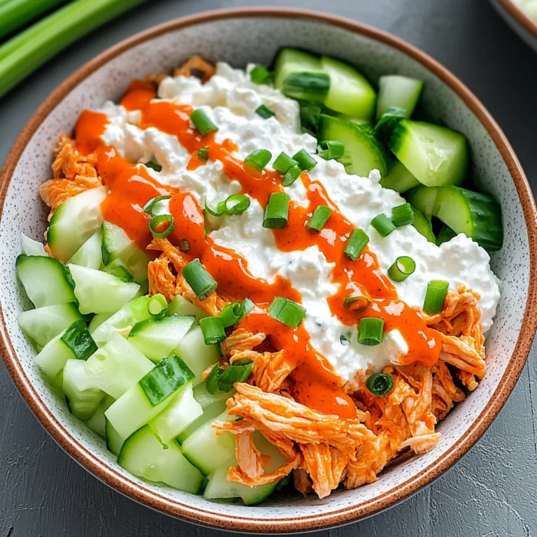 Buffalo Chicken Cottage Cheese Bowl Recipe