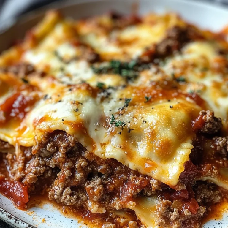 Decadent Beef and Cheese Ravioli Casserole