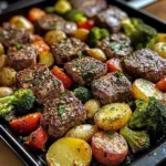 Garlic Butter Steak & Veggies Sheet Pan Recipe