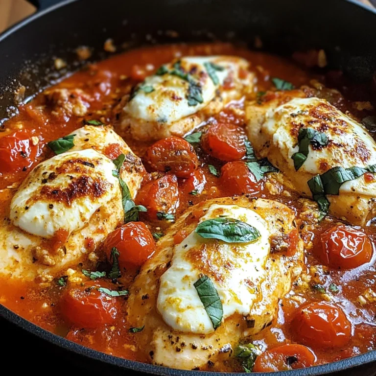 Garlic Tomato Chicken with Mozzarella