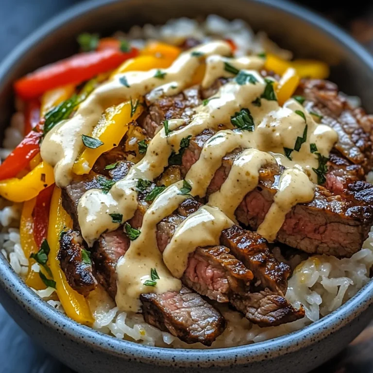 High Protein Philly Cheesesteak Rice Bowls