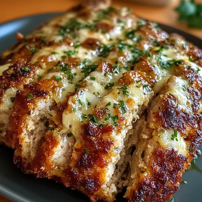 Melt-in-Your-Mouth Garlic Parmesan Chicken Meatloaf Recipe