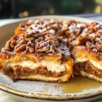 Pumpkin French Toast Bake with Cream Cheese Filling