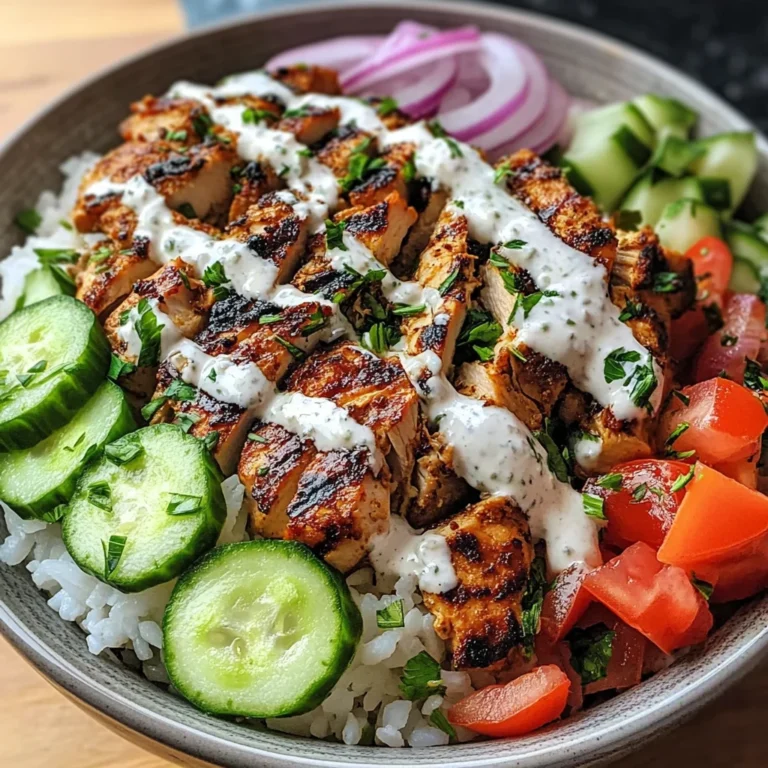 Savor 2-Hour Grilled Chicken Shawarma Bowls with Creamy Garlic Sauce